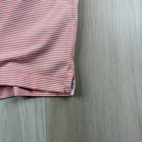 Clubhouse Collection Mens Pink Striped Print Performance Golf Polo Shirts Sz XL - Picture 6 of 12